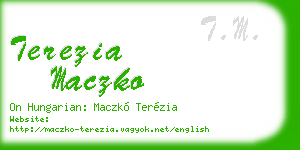 terezia maczko business card