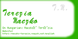 terezia maczko business card